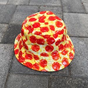 Pepperoni pizza bucket hat